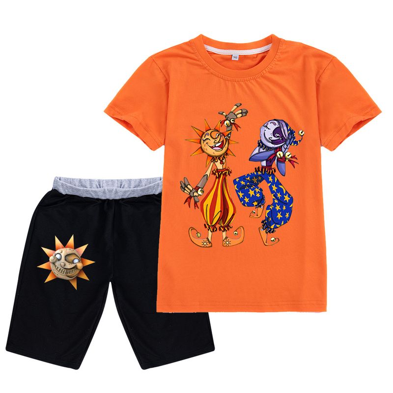 Conjunto de verano para niños camiseta de manga corta + pantalón corto WA475_voghion.com