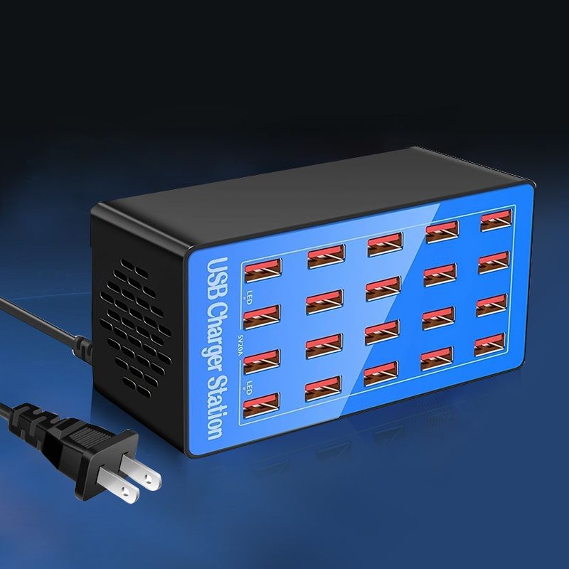 Station 20 Portlu 100W/20A Çoklu İstasyon, Çoklu Portlu Şarj Cihazı Akıllı Telefonlar, Tabletler ve Diğer USB Aygıtları için Şarj_voghion.com