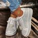 Dames casual sneakers met strass en dikke zool - sprankelend diamantontwerp voor dagelijks comfort (maat 35-43, wit)_voghion.com