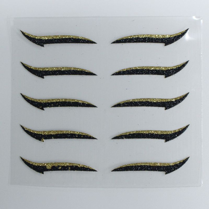 Glänzendes helles Make-up-Augen-Party-Club-Silberlicht-Bühnen-Eyeliner-Patch_voghion.com