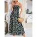 Nova spomladanska in poletna dolga obleka z naramnicami s cvetličnim vzorcem 2024_voghion.com