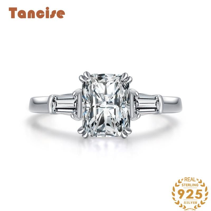  Tancise klassischer Zirkon-Silberring für Damen, Schmuck, Hochzeit, Versprechen, Party, Geschenk_voghion.com
