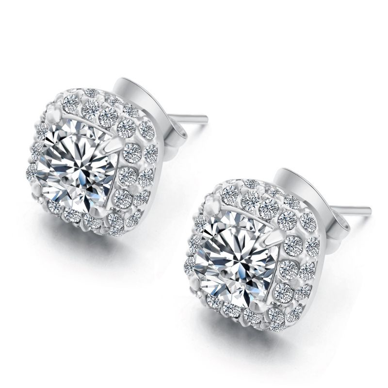 Set di gioielli da donna, set di gioielli con collana e orecchini alla moda, popolari accessori placcati in oro con micro intarsi in zircone coreano_voghion.com
