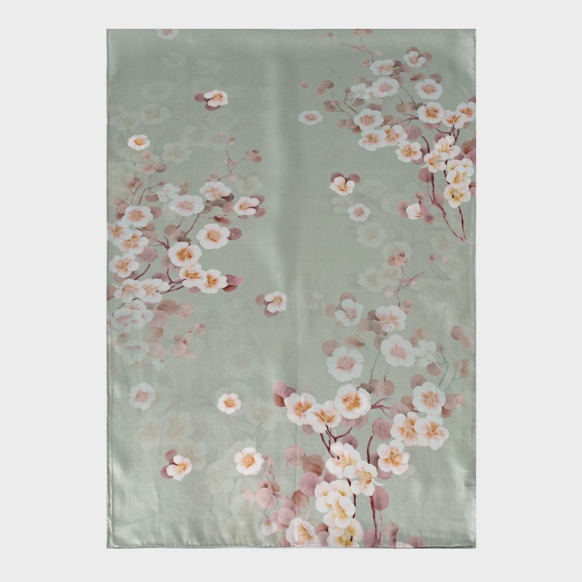 100% seda verdadeira de amoreira, cachecol de seda estampado verde campo primavera e verão 2024, xale protetor solar, como um aniversário_voghion.com