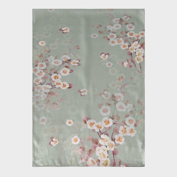 100% seda verdadeira de amoreira, cachecol de seda estampado verde campo primavera e verão 2024, xale protetor solar, como um aniversário_voghion.com