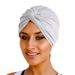 Copricapo intrecciato con turbante incrociato in morbido cotone - Elegante copricapo arabo boho per uomini e donne_voghion.com