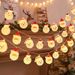 Festive LED Christmas Light String With Santa & Snowman Decorations - Battery/USB Operated, Multi-Color & Flashing Modes For Holiday Home Decor"_voghion.com