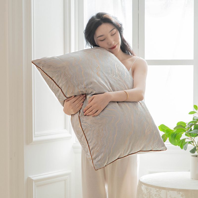 Embroidered Throw Pillow Covers Large Bay Window Hotel Model Room Cushion Covers No Insert Included Premium Fabric Stylish Sofa Backrest 24x24 Inches_voghion.com