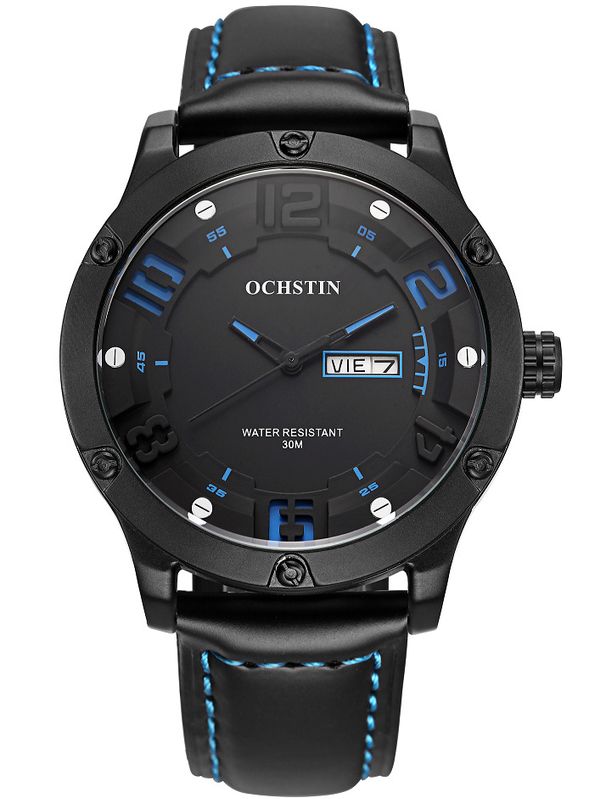 Cross Border Watch With Double Calendar Waterproof Quartz Watch, Fashionable And Trendy Men's Watch In Stock_voghion.com