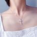 Hip Hop Style Mosang Ladder Cubic Zirconia Pendant Full Of Diamonds, Cross Necklace, Collarbone Chain, Female_voghion.com