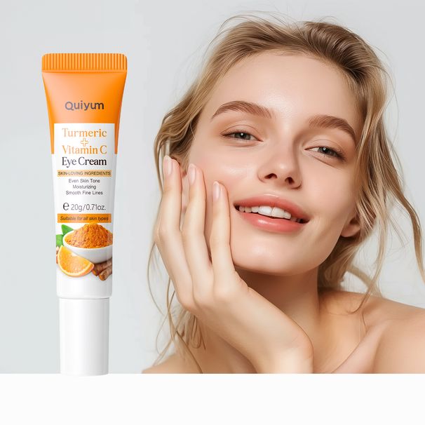 Makeup Tool Kits New Product QUIYUM Turmeric Vitamin C Eye Cream 20g Moisturizing Eye Bag English Packaging_voghion.com