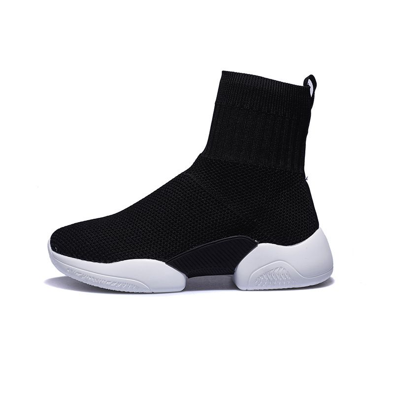 Elastic sock shoes women's 2022 spring new INS influencer Korean version of ulzzang casual sneakers flying woven sock boots_voghion.com