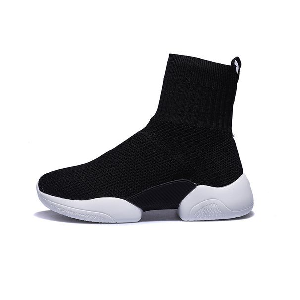 Elastic sock shoes women's 2022 spring new INS influencer Korean version of ulzzang casual sneakers flying woven sock boots_voghion.com