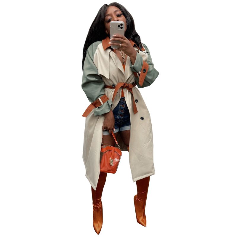 Vêtements pour femmes automne et hiver nouvelle mode trench-coat décontracté_voghion.com