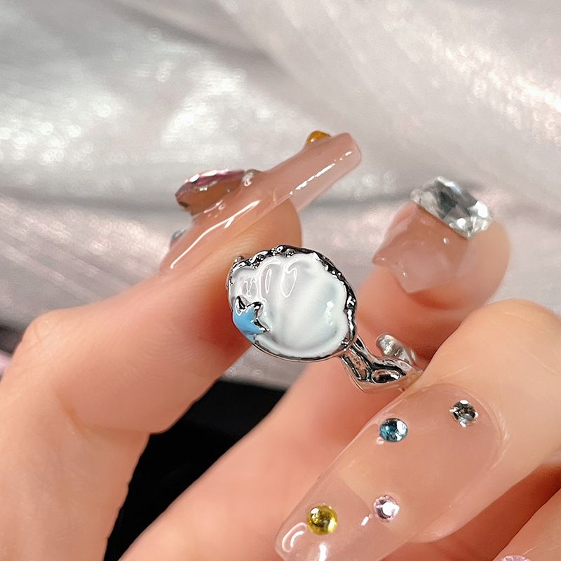 Anello in zircone color oliva per donna, personalità alla moda, mix and match, impilabile, apertura avanzata, regolabile, gioielli da mano tutti abbinabili._voghion.com