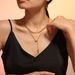 Double Layered Sugar Chain, Bean Chain, Necklace, Women's Collarbone Chain, Ins, Cool And Personalized Style_voghion.com