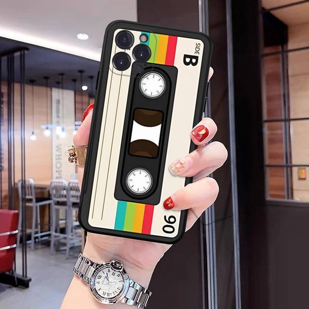 Applicable To IPhone15 Creative Tape Record Retro Literary Mobile Phone Case Funny Fun Mobile Phone Case_voghion.com