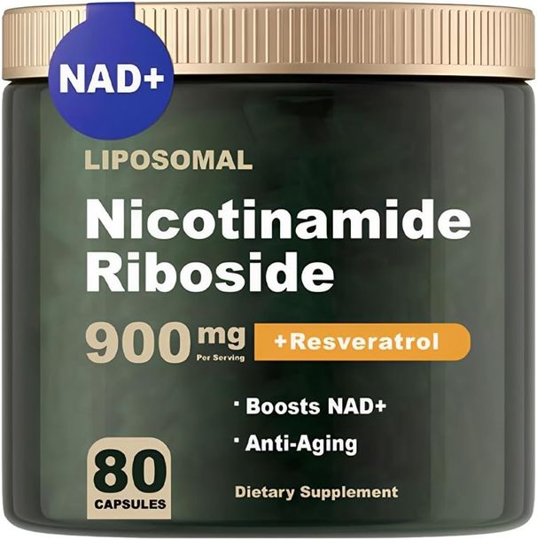 NAD Supplement - NAD Nicotinamide Riboside 900 mg, Resveratrol, Quercetine - NAD Supplement voor Anti-Aging, Energie, Focus - 80 Capsules_voghion.com
