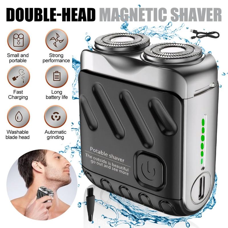 USB Rechargeable Shaver Electric Cordless Wet/Dry Shaver Razor For Men Gifts_voghion.com