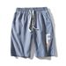 Sportsstrand Ungdom Herre Capris Casual Micro Elastic Shorts, Ensfarvede Bukser_voghion.com
