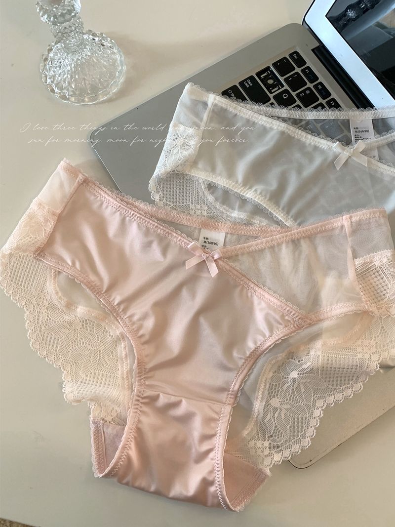 Classy Quality Summer Thin White Desire Sheath Sexy Lace Crotch Pure Cotton Underwear Female 2024 New Arrival Girls_voghion.com