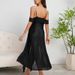 Sheer Mesh Backless Nightgown For Women - Elegant Ruffle Hem Camisole Dress With Adjustable Straps & Breathable Polyester_voghion.com