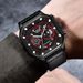 Men's Waterproof Quartz Watch With Multifunction Calendar, Luminous Hands, Skeleton Dial, And Leather Strap – Stylish And Durable For Everyday Wear_voghion.com