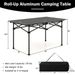 Aluminum Camping Table For 4-6 People With Carry Bag_voghion.com