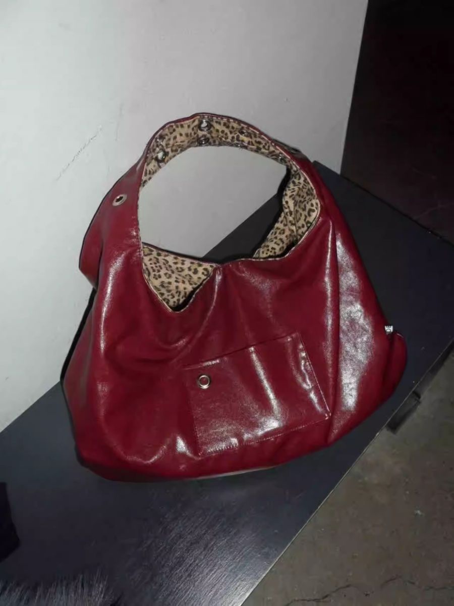 Borsa tote reversibile con stampa leopardata: elegante borsa a tracolla bifacciale, spaziosa e morbida in PU per gli oggetti essenziali di tutti i giorni_voghion.com