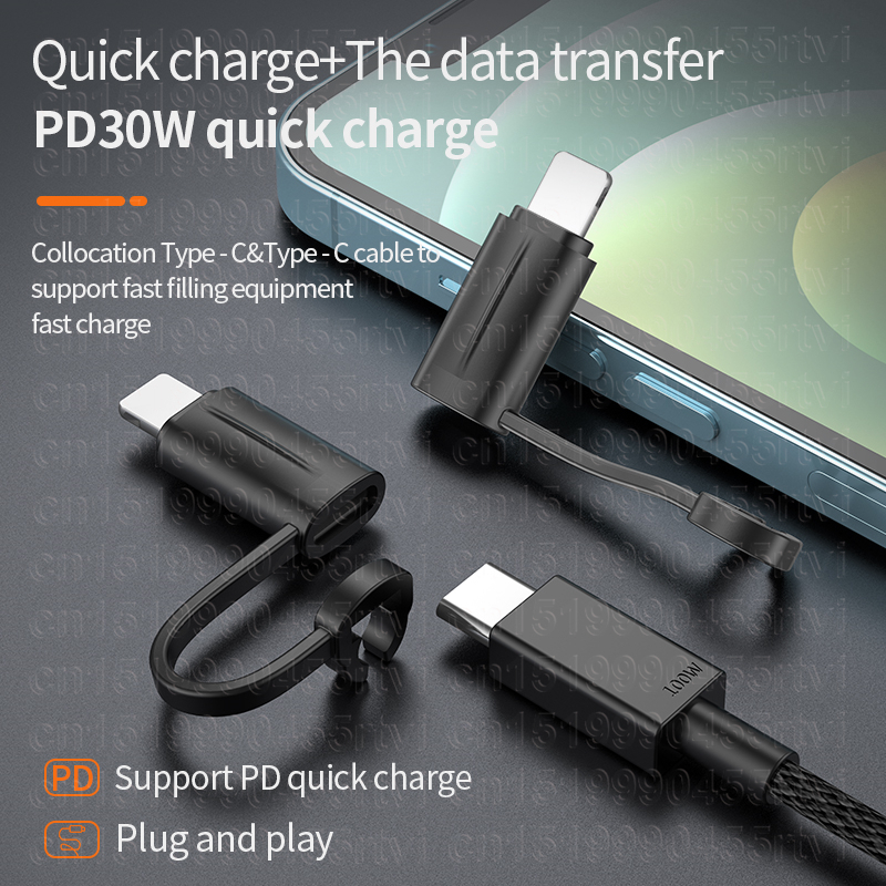 Lighting  Adapter PD27W Fast Charging 8-Pin Male To Type C Female Data Adapter For iPhone 14 13 Pro USB Type C_voghion.com