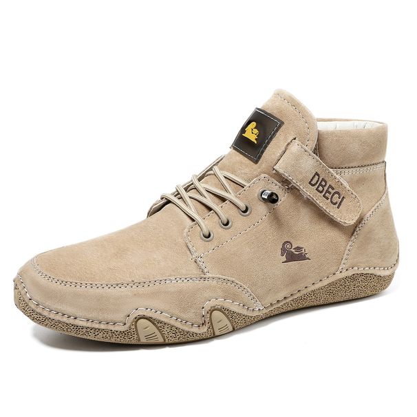 Oberschichtige Martin-Stiefel aus echtem Leder für Herren, High Top, Fleece gefüttert, warme Freizeitschuhe für Herren, Baumwollschuhe_voghion.com