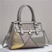 Spliced Bright Leather Large Capacity Single Shoulder Diagonal Straddle Women's Crocodile Patterned Handbag PU Crossbody_voghion.com