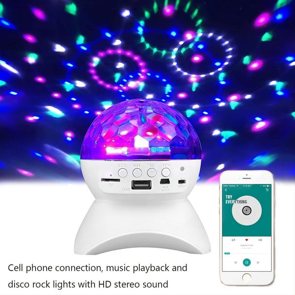 Wireless Speaker; 9-color Sound-controlled Strobe Light; Portable Speaker; Supports PC/MicroSD/UDisk/AUX-in/TWS; Music Playback_voghion.com