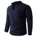 Men’s Half-Zip Knit Sweater – Slim Fit Thermal Pullover With Mock Neck (Minimalist Layering Essential)_voghion.com