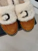 Vintervarme uldloafers Tykke såler uldloafer kvinder metalkæde sko vinter bomuld pels flade damer komfortable_voghion.com