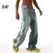 EF JEANS | 2024 New Product Foundation American High Street Gradual Change Design Loose Casual Pants Straight Jeans Tide_voghion.com