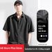 Pulse Pulse Men's Short Summer Thin Trendy Loose Plus Size Draped Wrinkle-Resistant Shirt Handsome Fat Man Versatile Half Sleeve_voghion.com