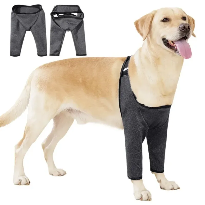 Verstellbare Stützärmel für Hundebeine, atmungsaktive und elastische Knieschützer für Hunde, schmutzabweisende und weiche Beinschützer zur Genesung von Hundeverletzungen_voghion.com
