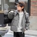 Elegante piumino invernale per bambini, 55% piumino d'anatra bianco, giacca con cappuccio in stile coreano (120-170 cm, bianco/marrone/nero/grigio argento)_voghion.com