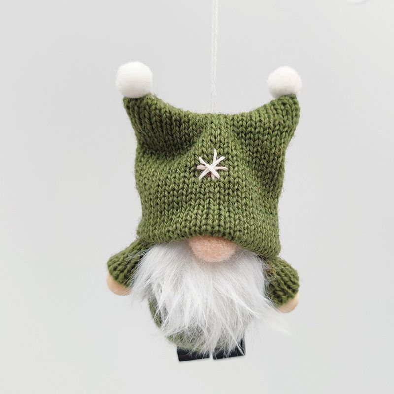 Christmas decorations ins Wind wool faceless doll double ball cap Christmas doll pendant cute Christmas doll_voghion.com