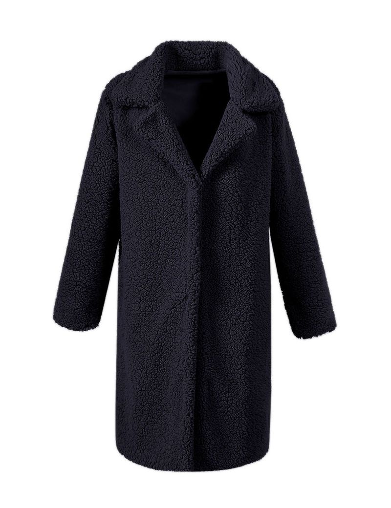 Women's autumn and winter grain velvet long warm jacket_voghion.com