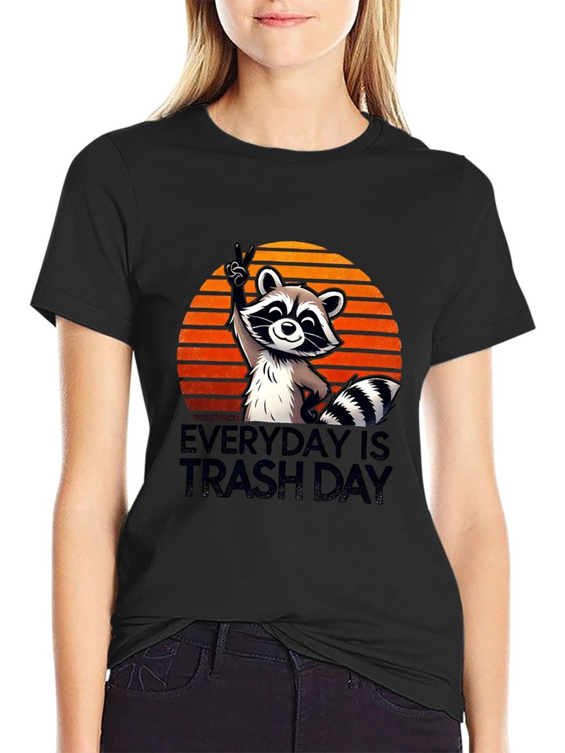 Spring and summer European and American women's new ladies casual fashion loose tops printed women's T-shirts_voghion.com