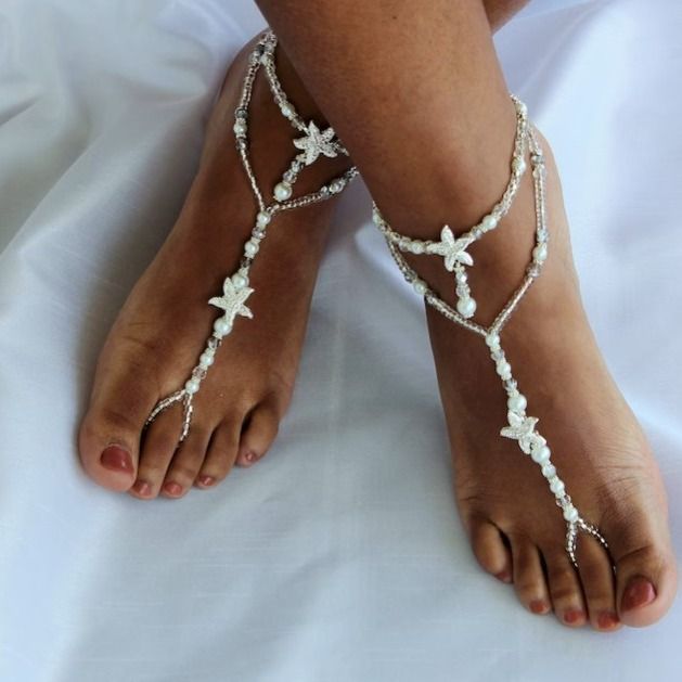 Cavigliera da spiaggia a doppio strato con perline, realizzata a mano, con stelle marine scintillanti e gioielli da donna con punta collegata_voghion.com