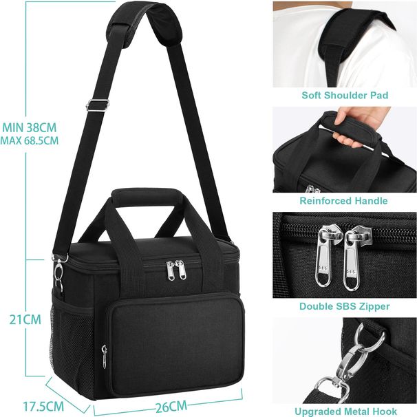 Borsa termica impermeabile, borsa a tracolla di grande capacità, borsa da picnic, borsa per il ghiaccio da viaggio all'aperto, borsa per il pranzo a mano_voghion.com