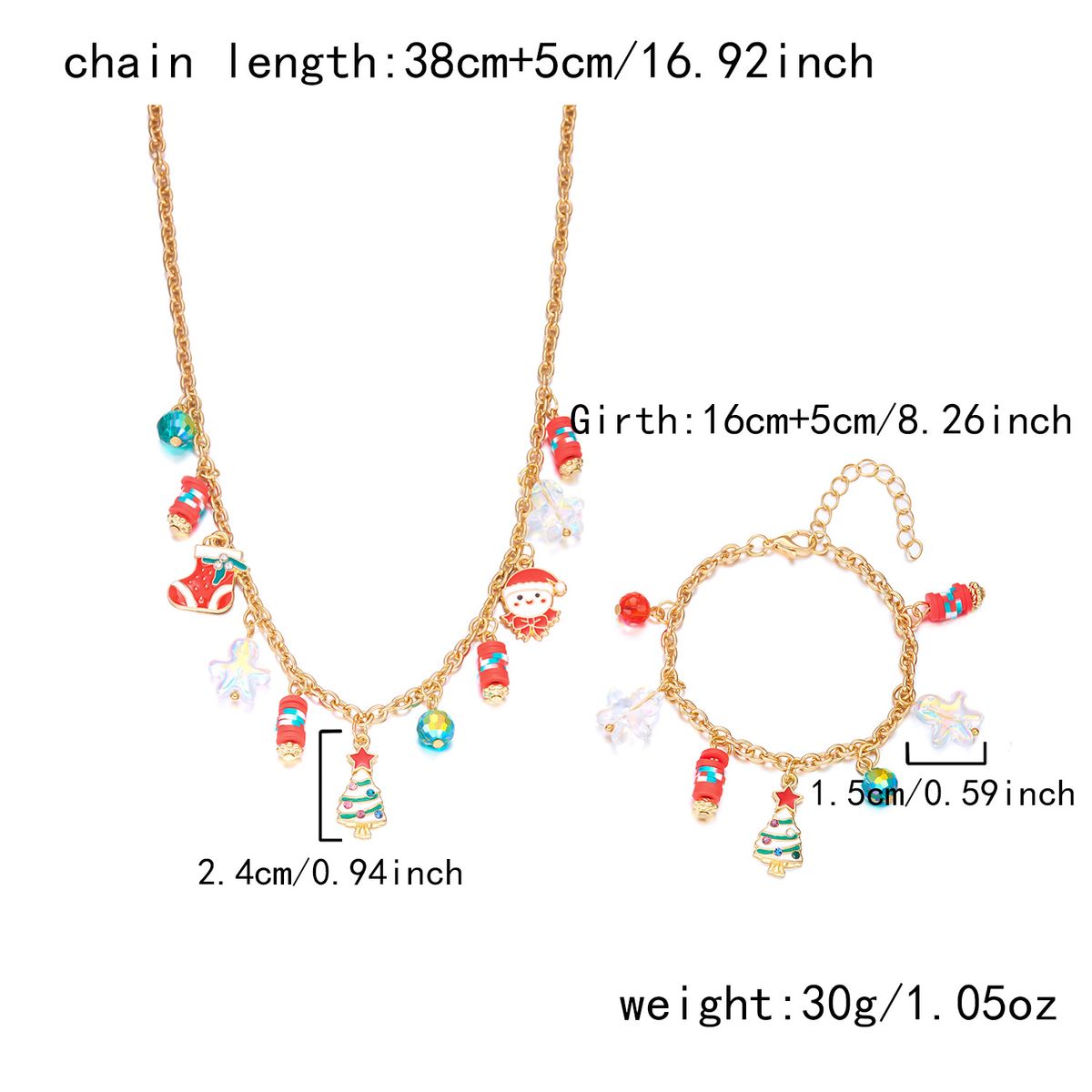 Set di collane natalizie a strati per donna, collane con ciondolo a forma di albero di Natale e fiocco di neve color oro, gioielli per le feste come regali per le feste di Natale._voghion.com