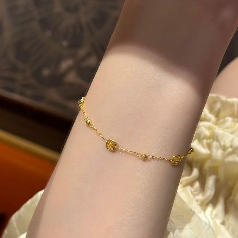 Gold Fish Scale Square Bracelet For Women, Light Luxury Niche Design, Layered Chinese Style Jewelry Trend_voghion.com