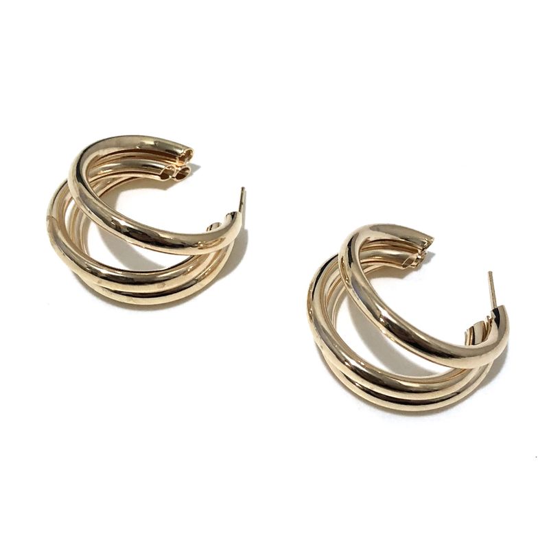 Fashion Geometric Plating Metal No Inlaid Earrings Ear Studs_voghion.com
