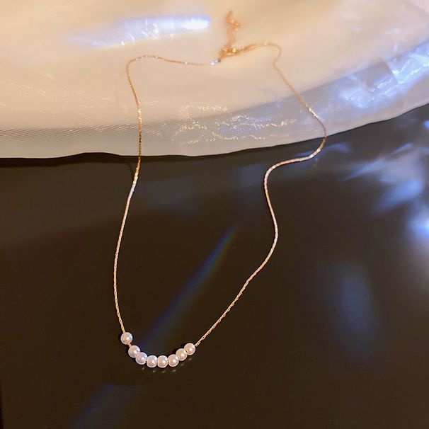 Light luxury niche irregular ins water droplet pure silver necklace 2024 new minimalist high-end collarbone chain best_voghion.com