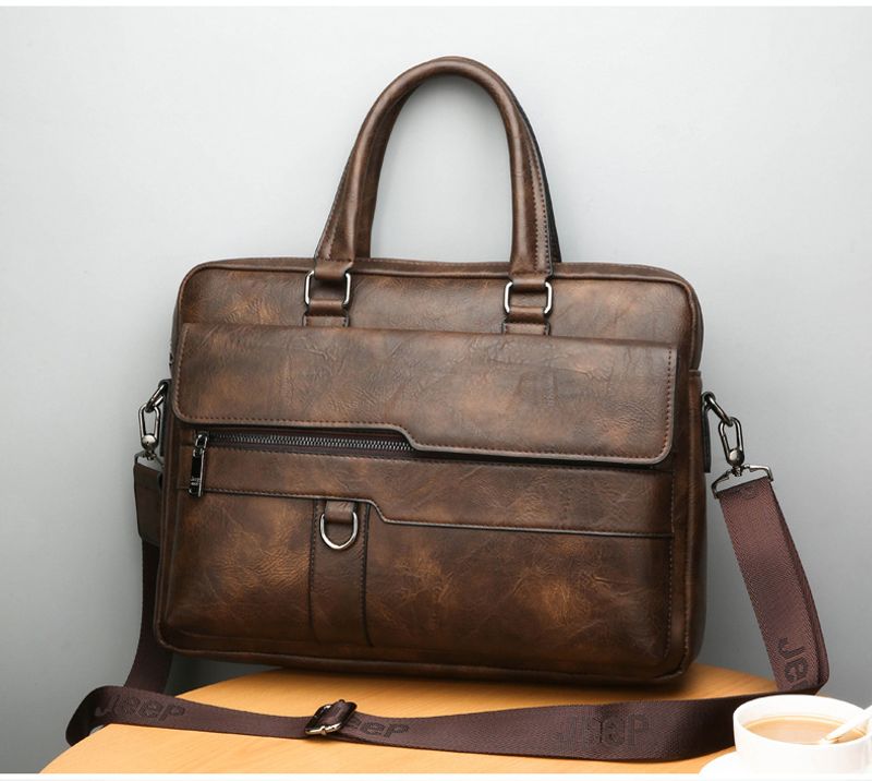 Work handbag, men's briefcase, computer messenger business leisure business travel office shoulder bag_voghion.com