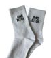 Unisex BAD B ITCH zeķes Vidēja izmēra zeķes Baltas zeķes Alfabēta zeķes ikdienas zeķes_voghion.com